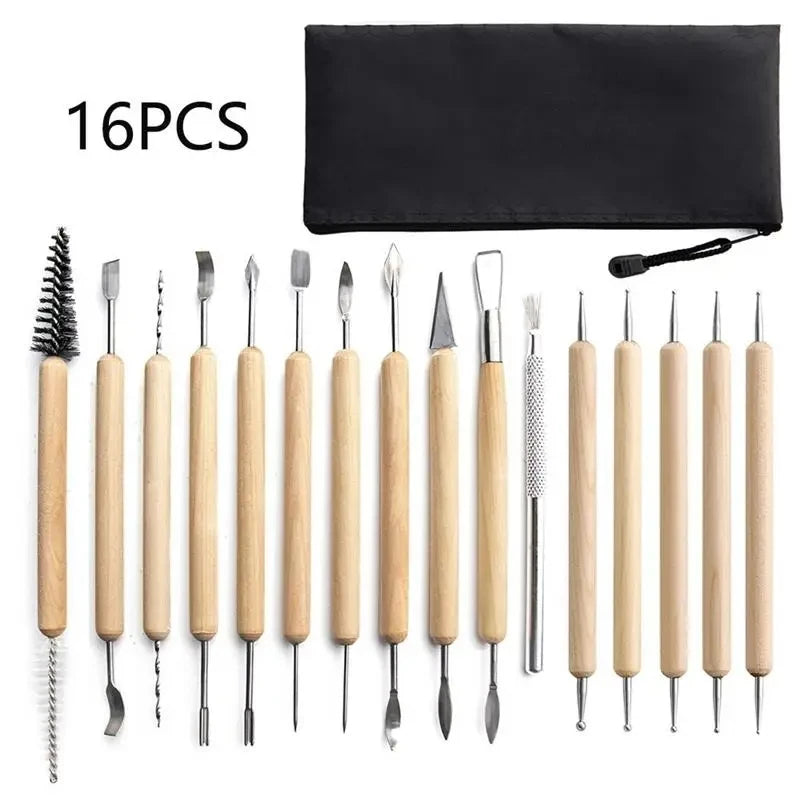 Pottery Clay Sculpting Tools Kit – 8 to 61 Pcs Ceramic & Wax Carving Set for Pottery, Clay Modeling, and Art Crafts